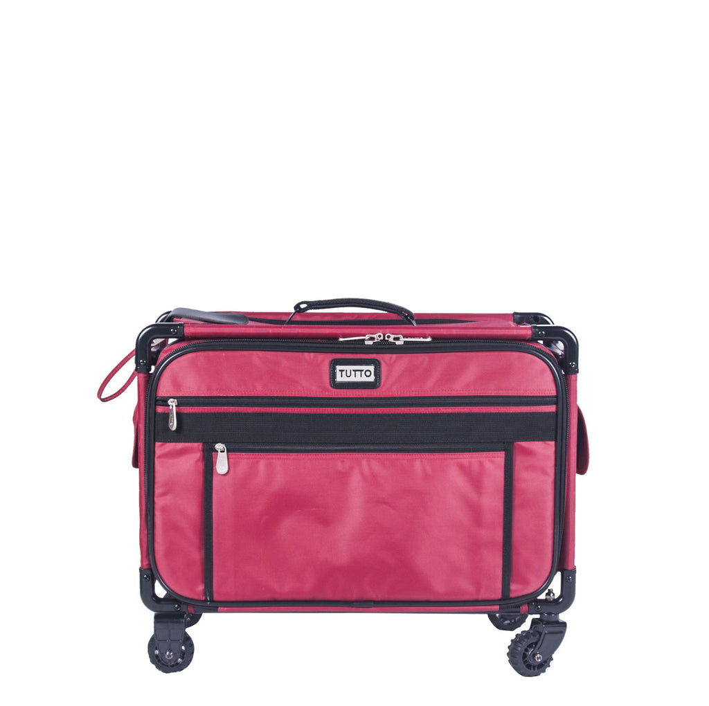 Tutto Sewing Machine Case On Wheels Extra Large 24in Red with Daisy -  740889050344