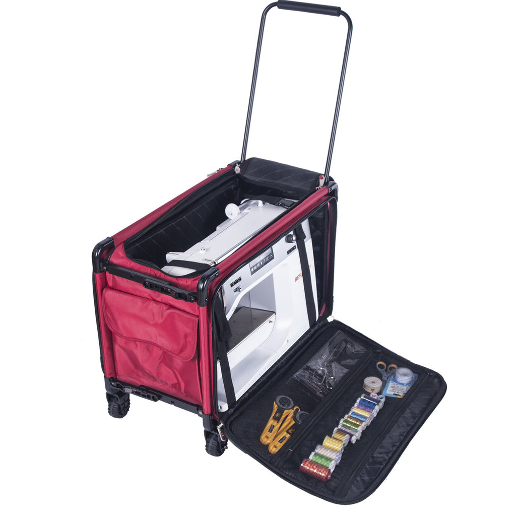 Tutto Sewing Machine Case On Wheels Extra Large 24in Red with